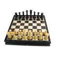Modern Chess & Checkers Set - Black with Storage